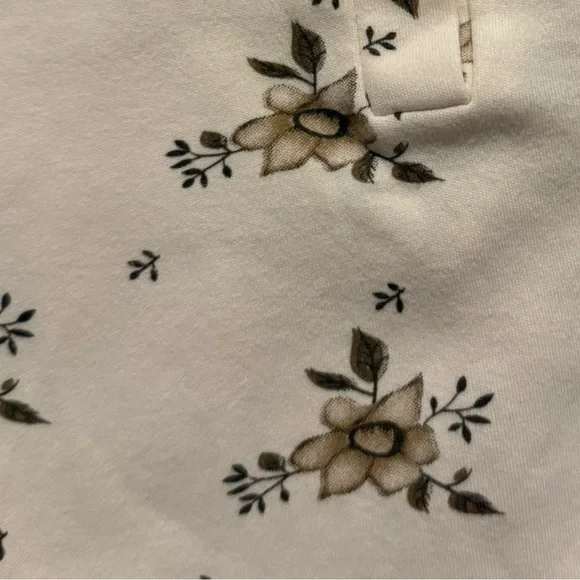 Melina & Me Floral Baby Romper 12–18M Neutral Beige Long Sleeve One Piece - Picture 4 of 5